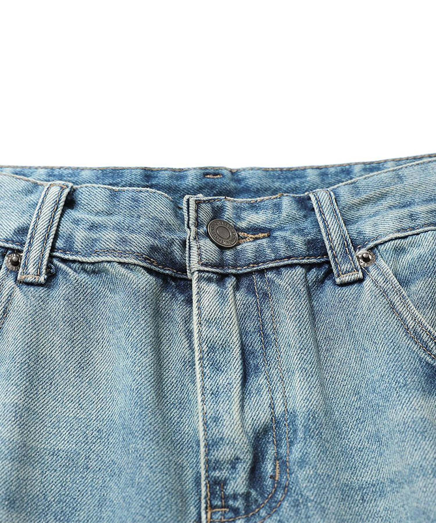 HOOK バレルレッグ ワイドデニム ハーフパンツ (SS)