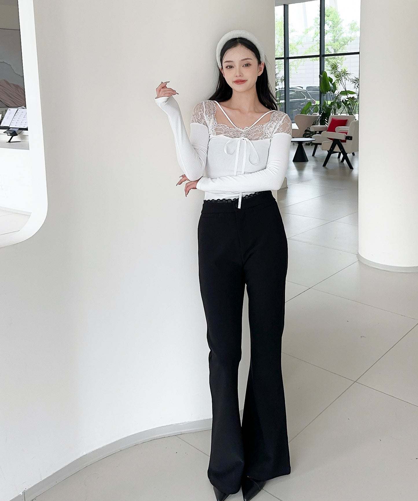 【Jasmine】ハイウエストフレアパンツ