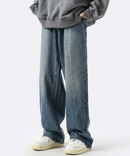 [ aimoha Men's ] Wide loose denim