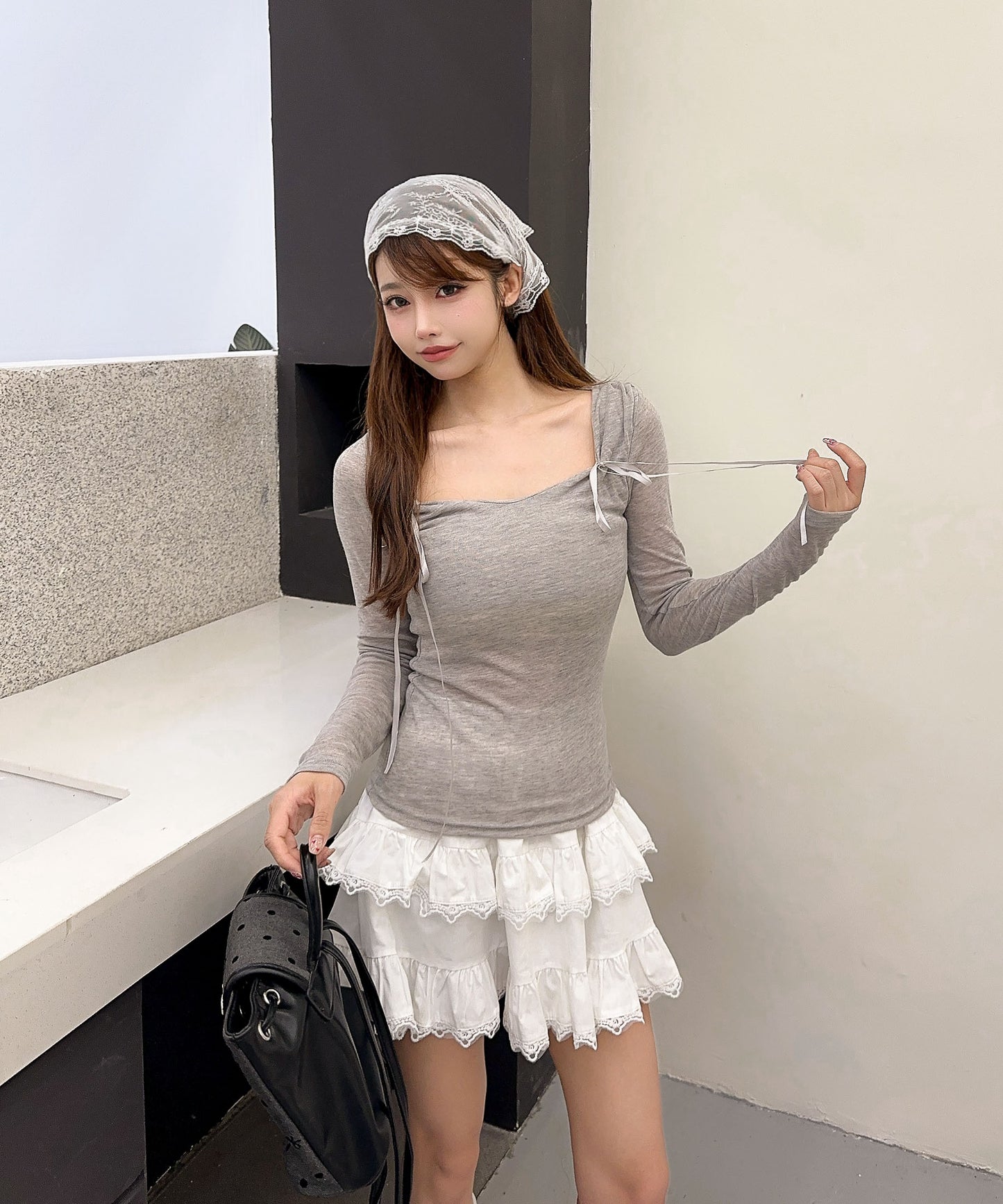 【Jasmine】リボンスリムTシャツ