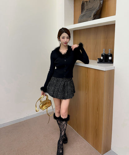 【Jasmine】ファー付ニットプルオーバー