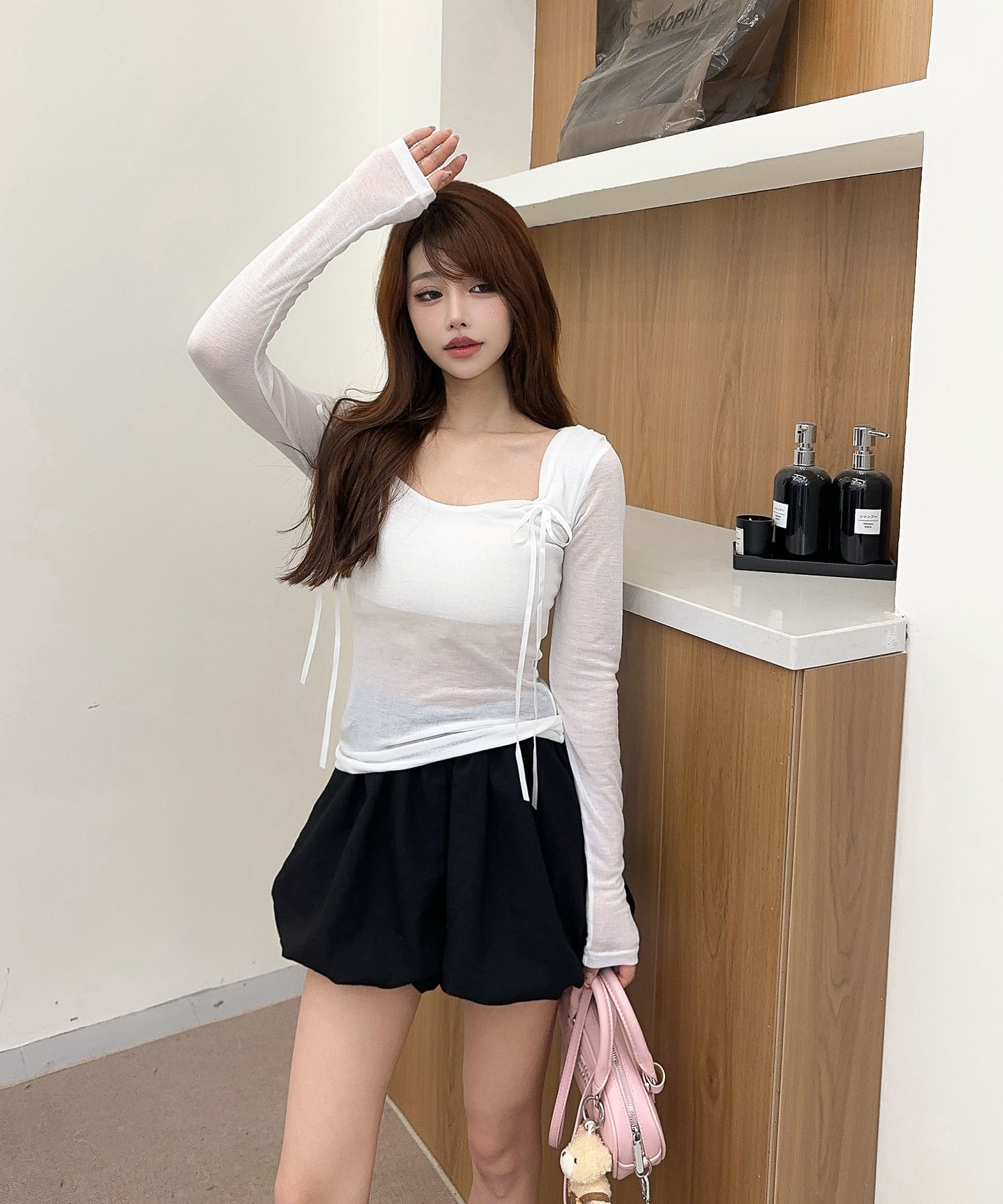【Jasmine】リボンスリムTシャツ