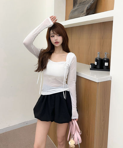 【Jasmine】リボンスリムTシャツ