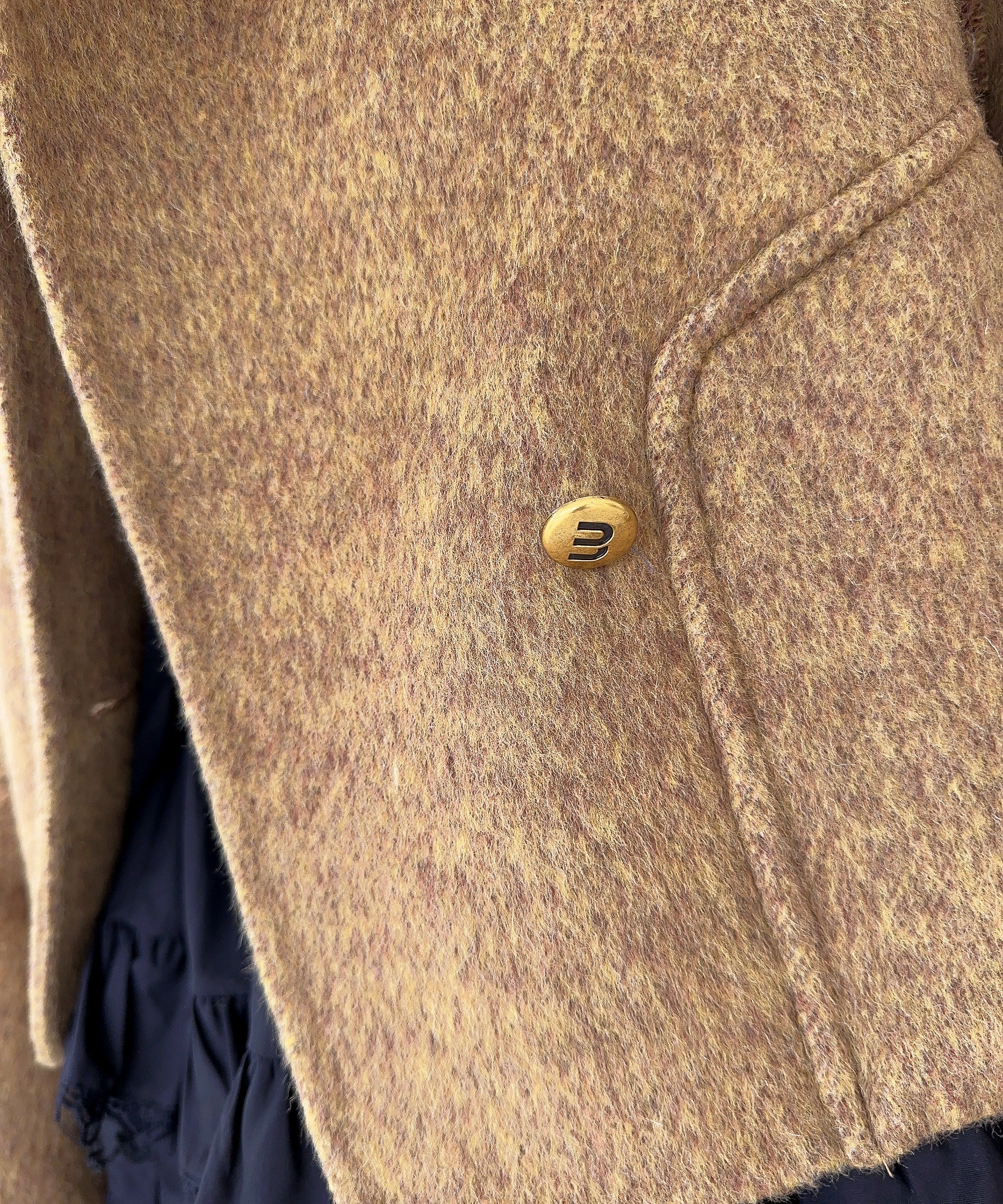 【Jasmine】フリンジリバーウールコート ショート丈