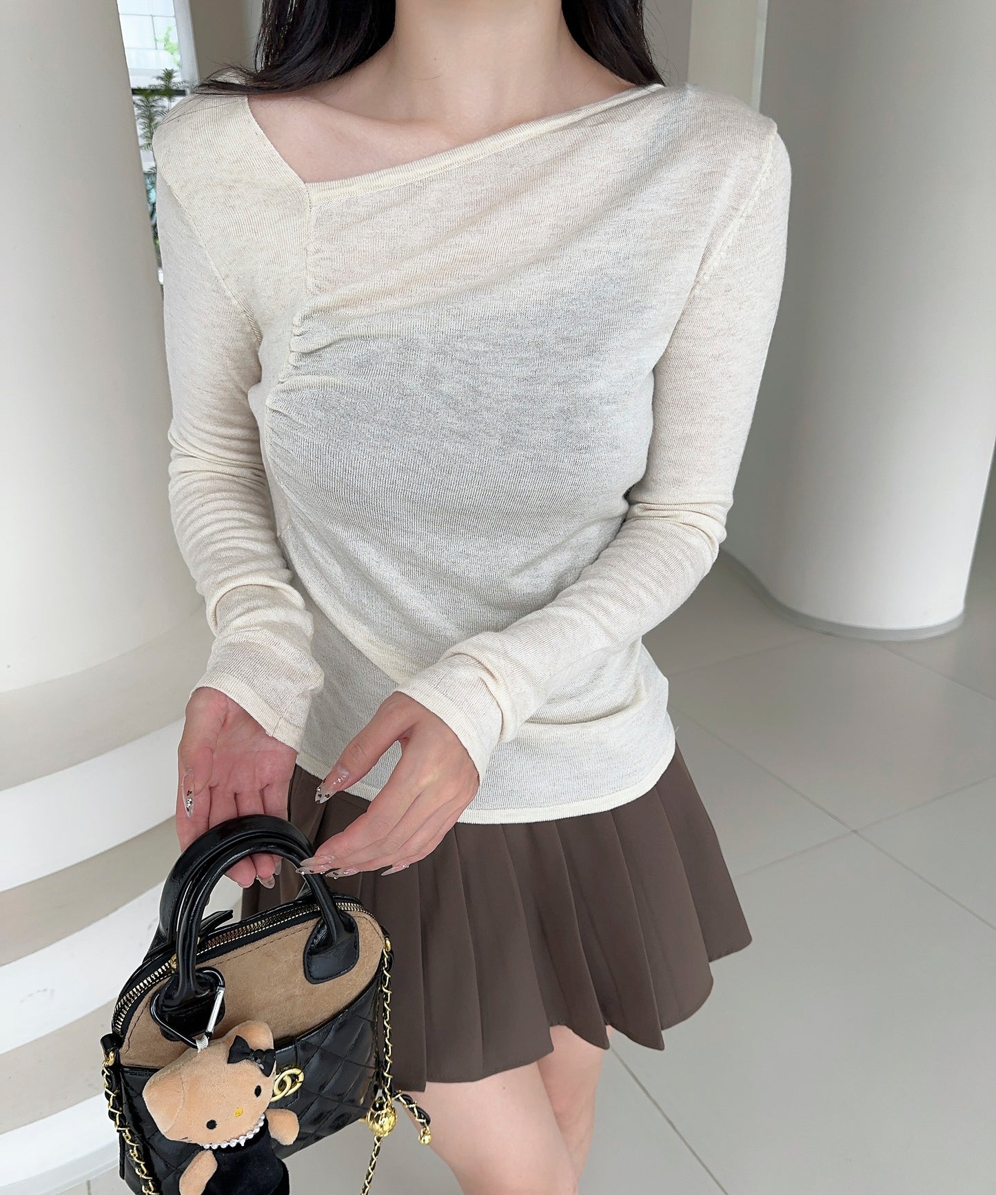 【Jasmine】アシンメトリーニットプルオーバー