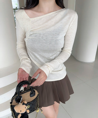 【Jasmine】アシンメトリーニットプルオーバー