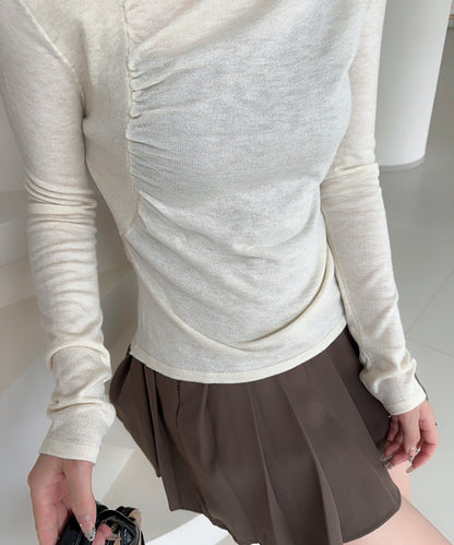 【Jasmine】アシンメトリーニットプルオーバー