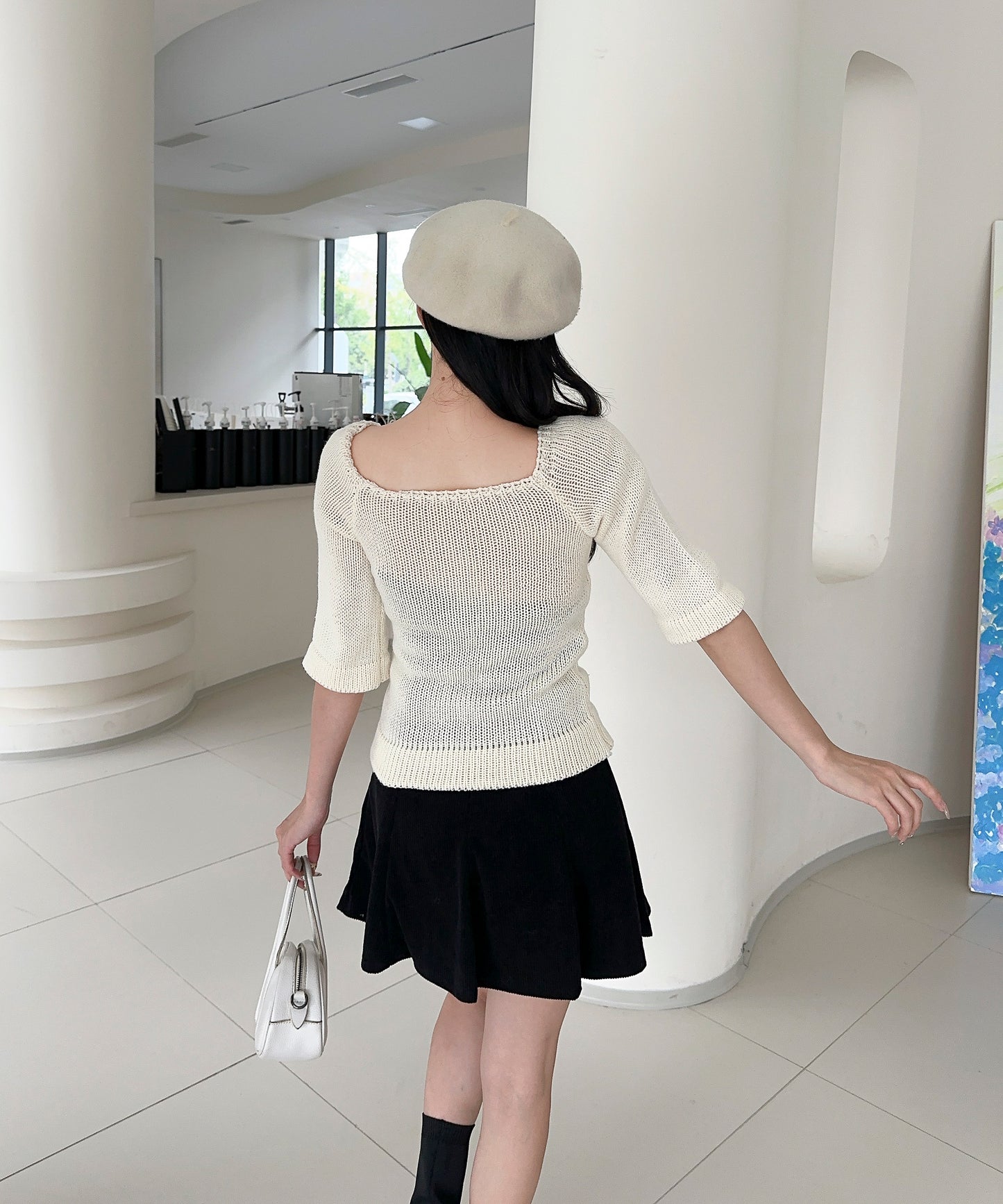 【Jasmine】2WAYフロントリボンニットプルオーバー