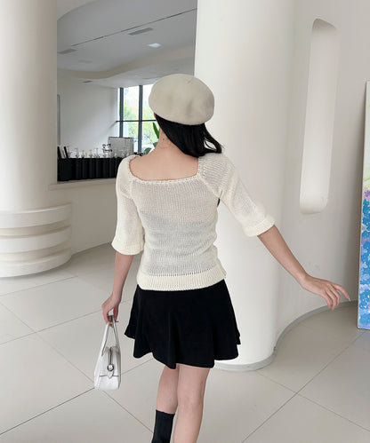 【Jasmine】2WAYフロントリボンニットプルオーバー