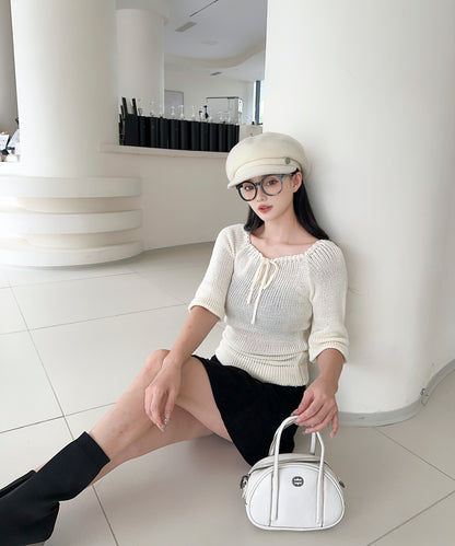 【Jasmine】2WAYフロントリボンニットプルオーバー