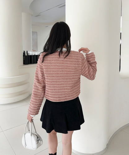 【Jasmine】フリンジノーカラージャケット