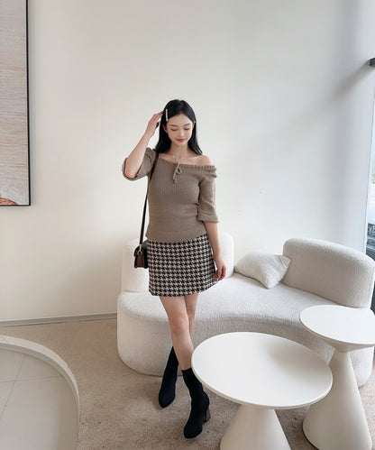 【Jasmine】2WAYフロントリボンニットプルオーバー