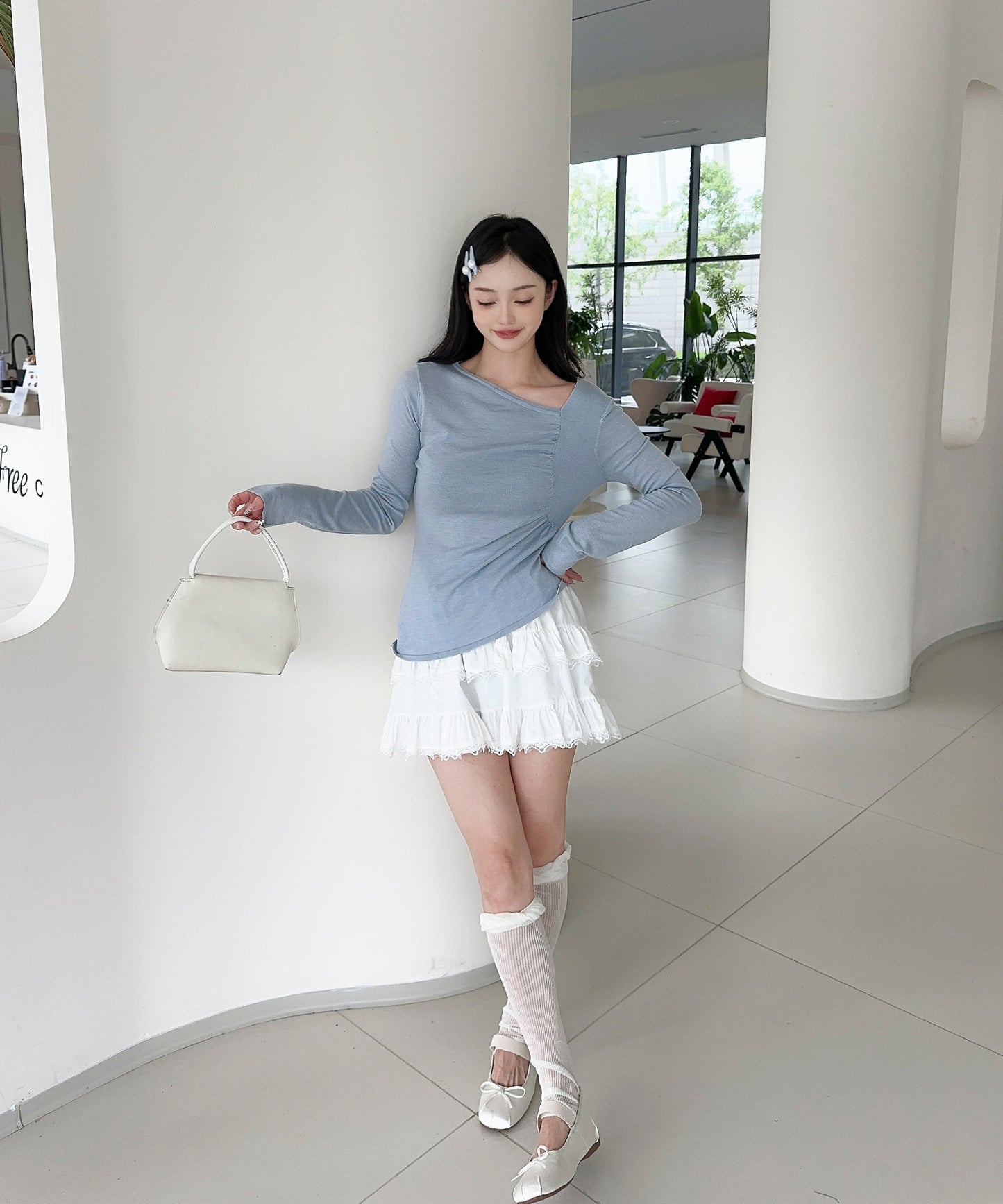 【Jasmine】アシンメトリーニットプルオーバー