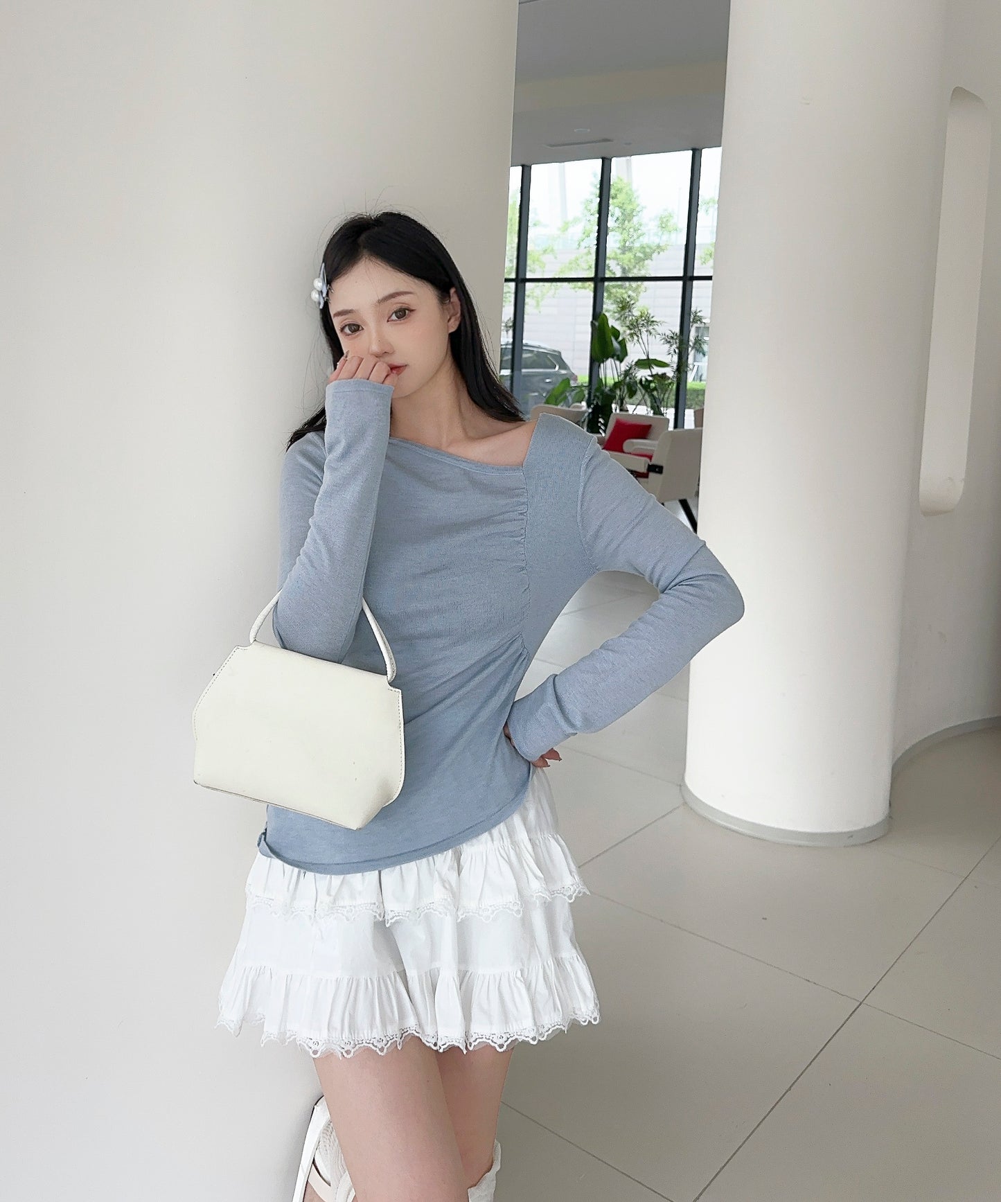 【Jasmine】アシンメトリーニットプルオーバー