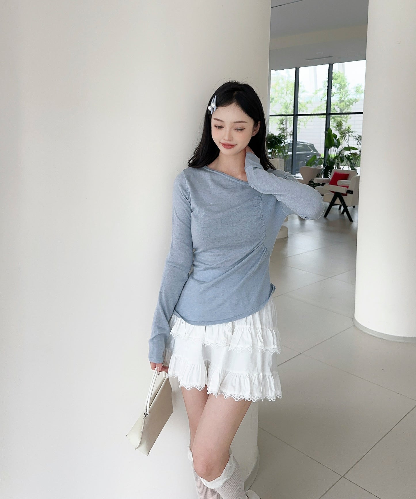 【Jasmine】アシンメトリーニットプルオーバー