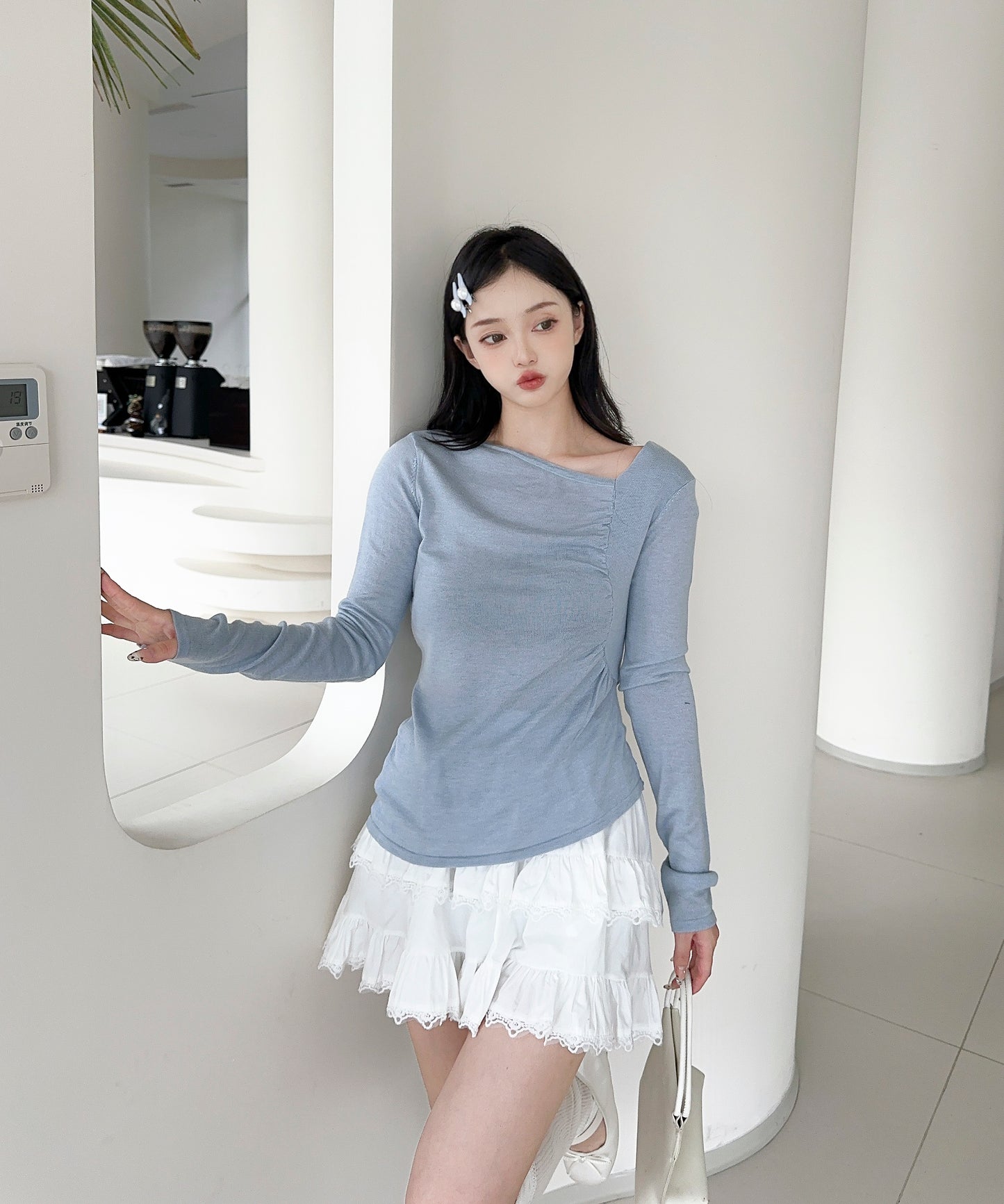 【Jasmine】アシンメトリーニットプルオーバー