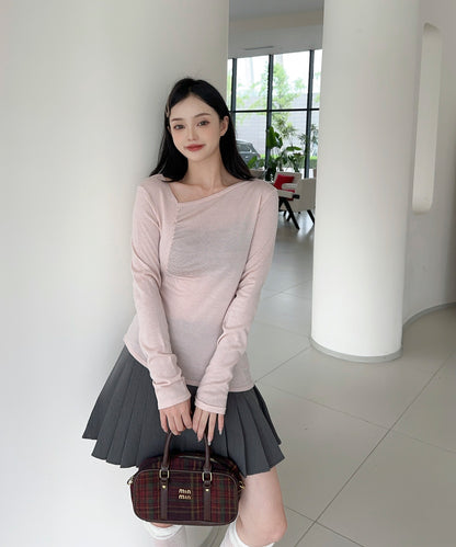 【Jasmine】アシンメトリーニットプルオーバー