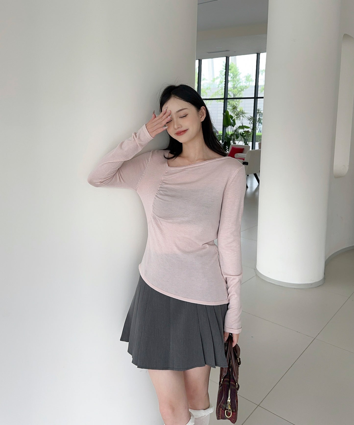 【Jasmine】アシンメトリーニットプルオーバー