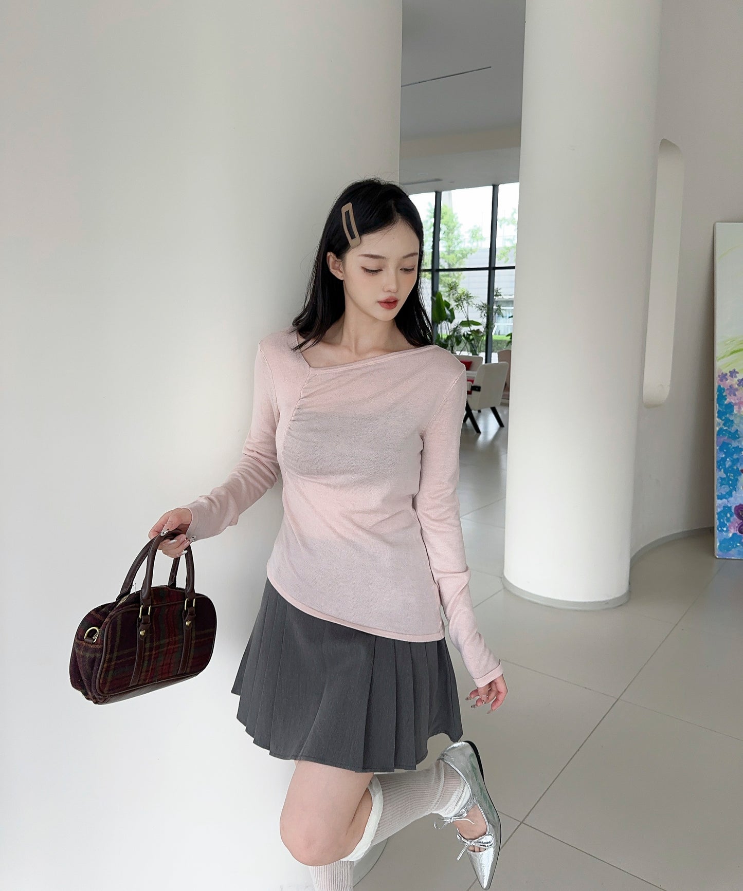 【Jasmine】アシンメトリーニットプルオーバー