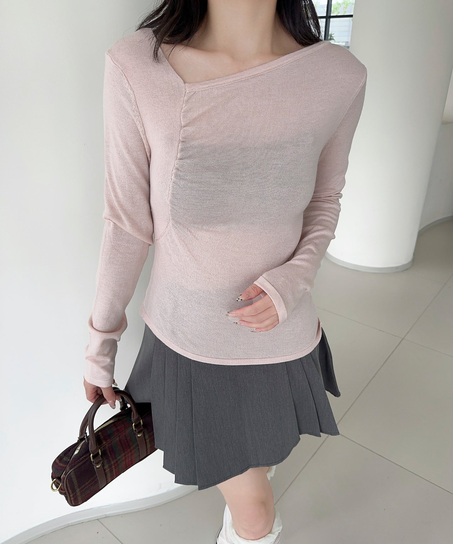 【Jasmine】アシンメトリーニットプルオーバー