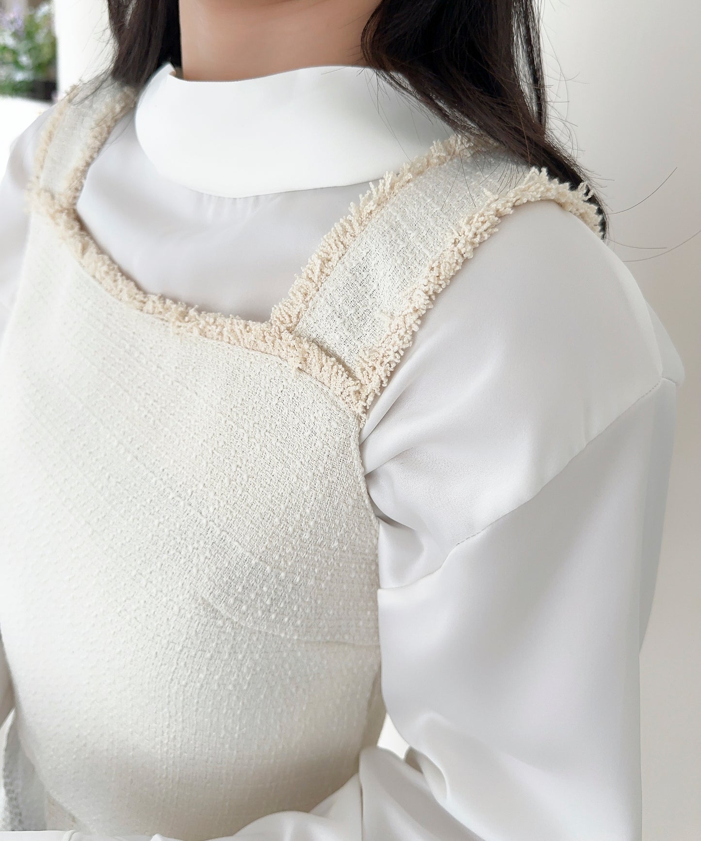 【Jasmine】ツイード調キャミソール＋ロングスカート