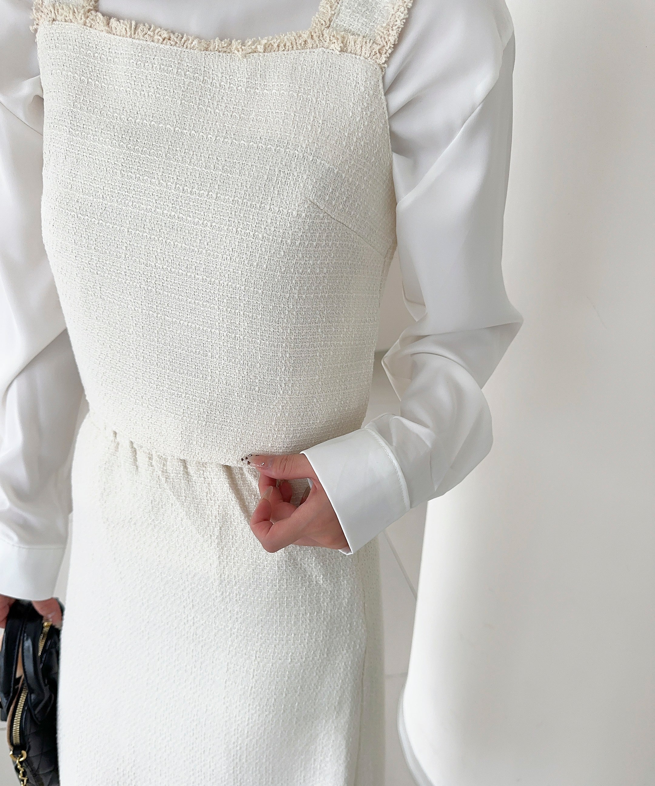 【Jasmine】ツイード調キャミソール＋ロングスカート