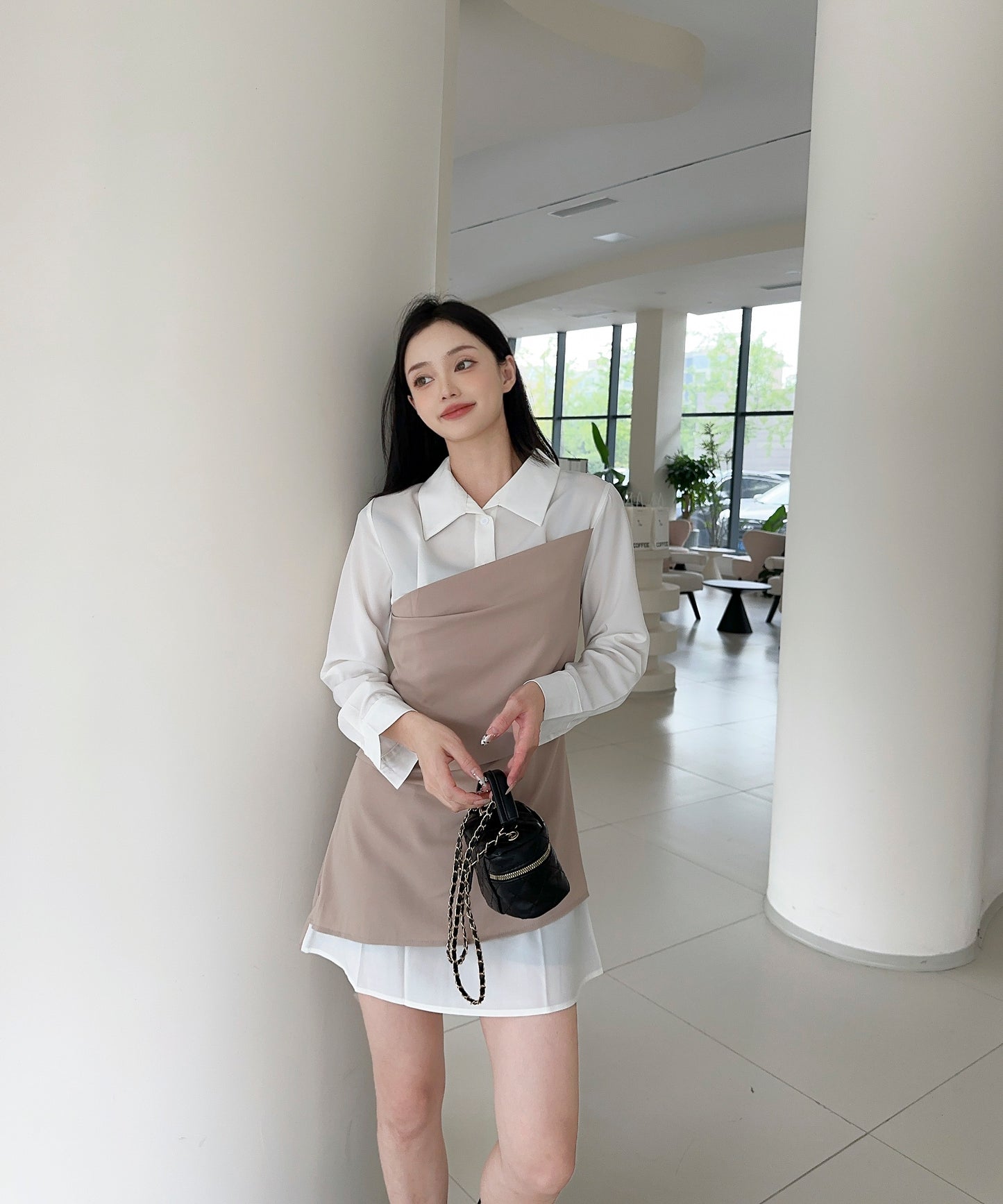 【Jasmine】レイヤード風アシンメトリーワンピース