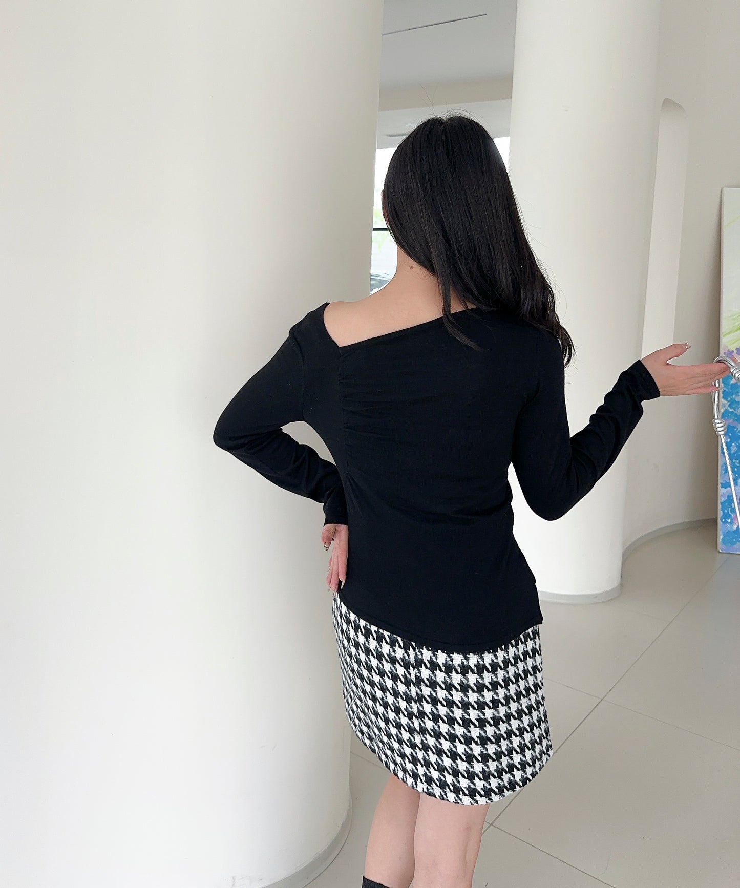 【Jasmine】アシンメトリーニットプルオーバー