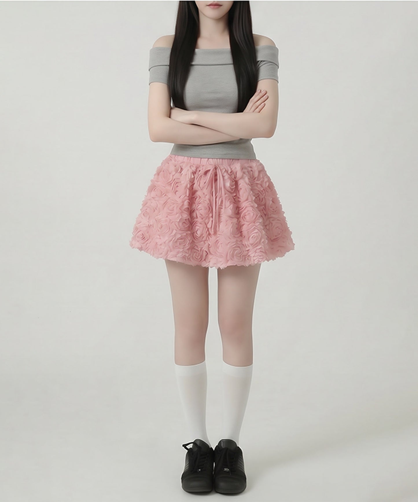 HOOK for girls　立体ローズミニスカート