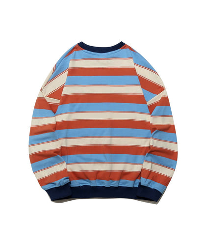 [HOOK -original-] Multi-border sweatshirt with retro style hook embroidery