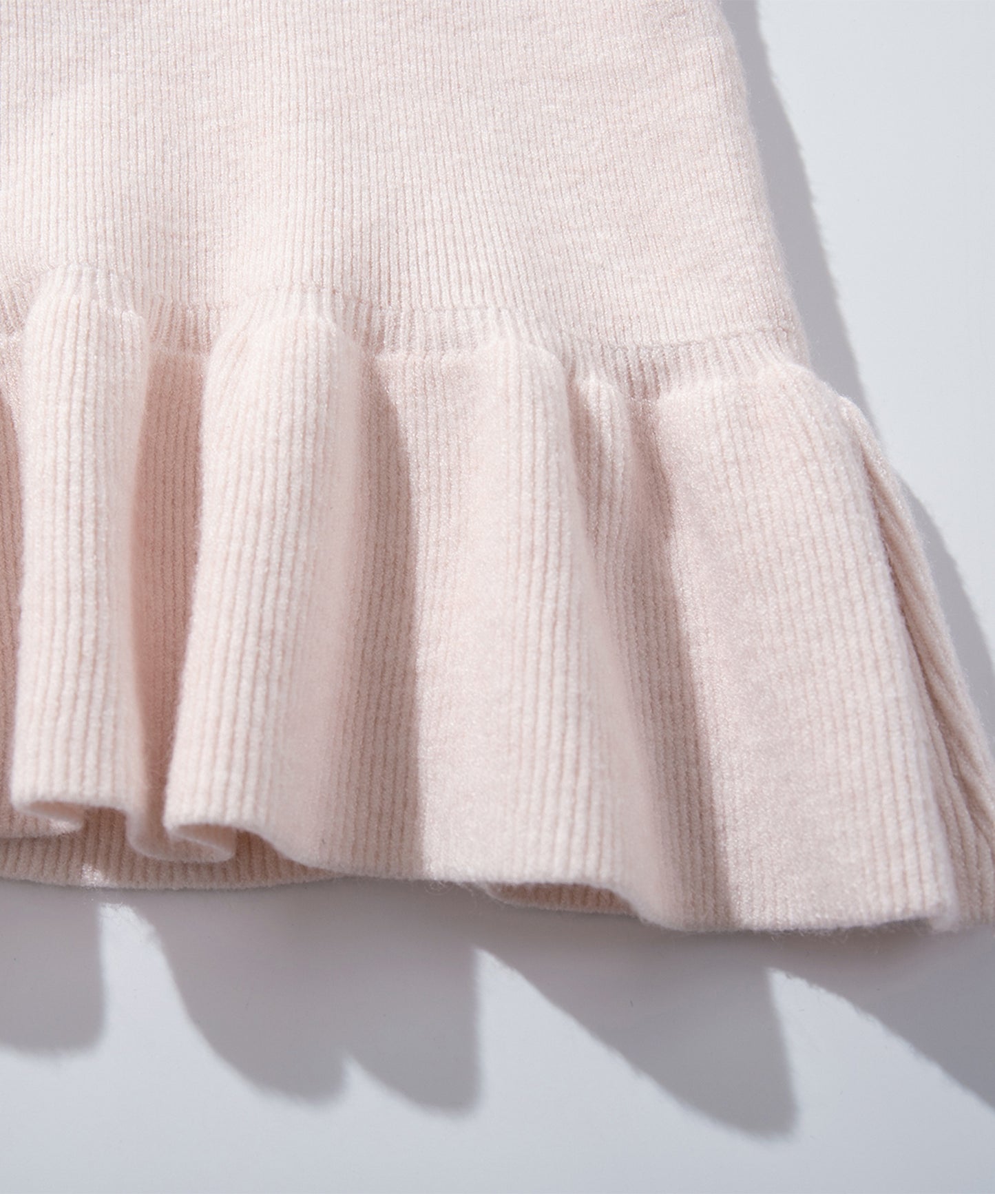 HOOK for girls レースハートプリントリボン付きペプラムニットプルオーバー