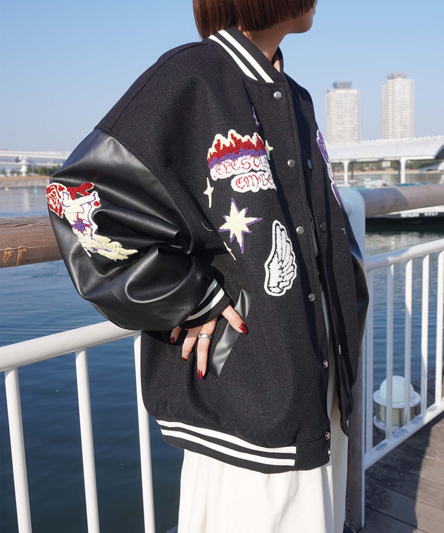 HOOK -original-　サガラ刺繍ワッペンスタジャン