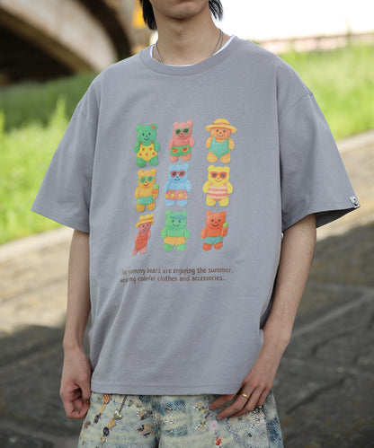 HOOK -original-　ベアグミプリント ビッグシルエットTシャツ