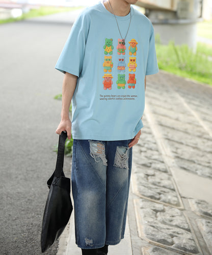 HOOK -original-　ベアグミプリント ビッグシルエットTシャツ