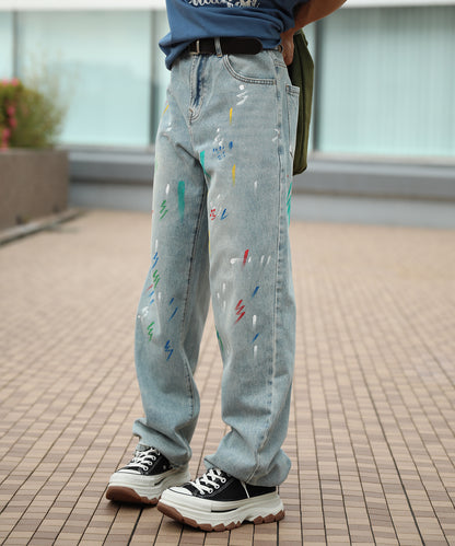 HOOK ペイントスプラッシュ デニムパンツ