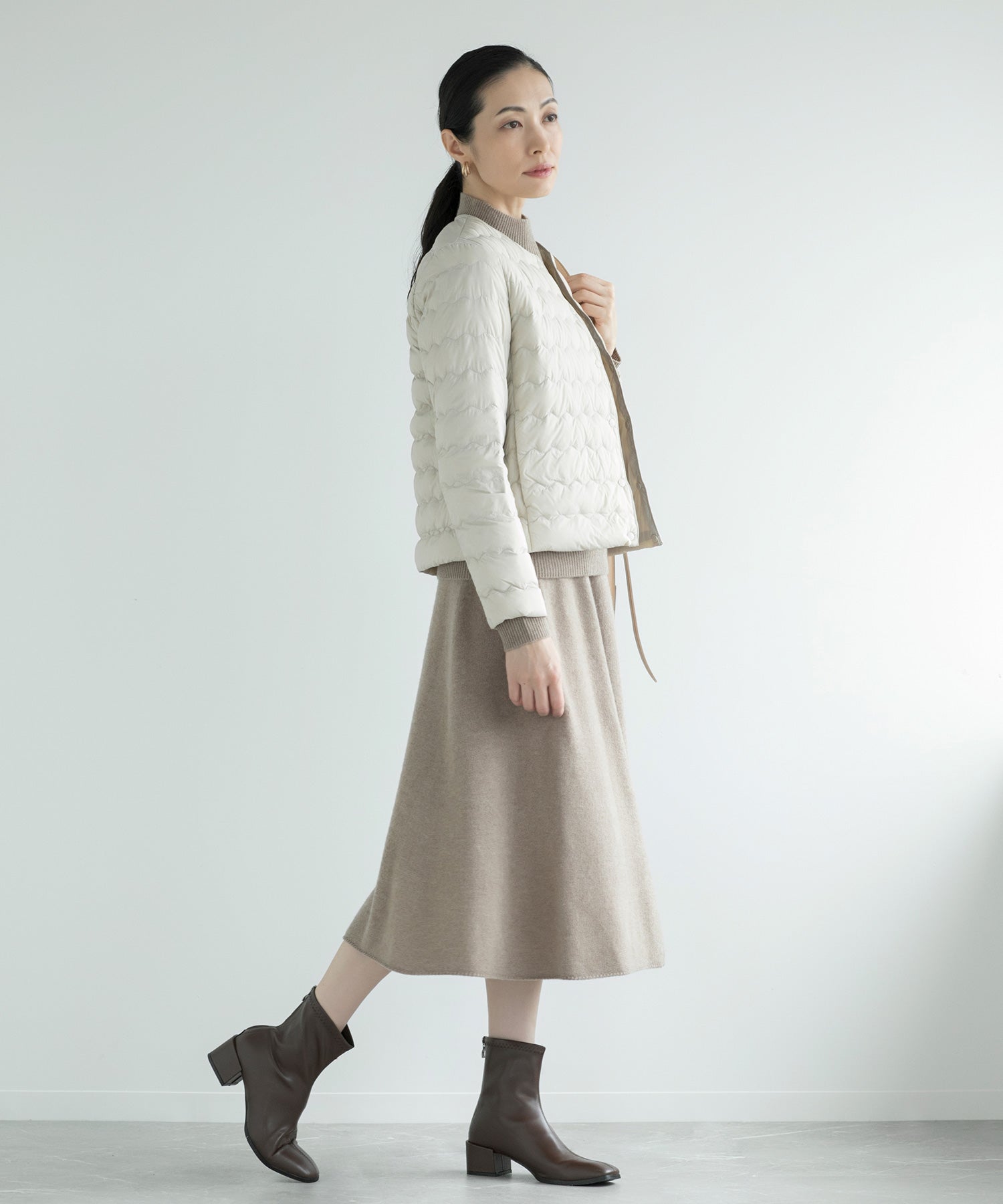 【DECADE】ラウンドネックダウンジャケット