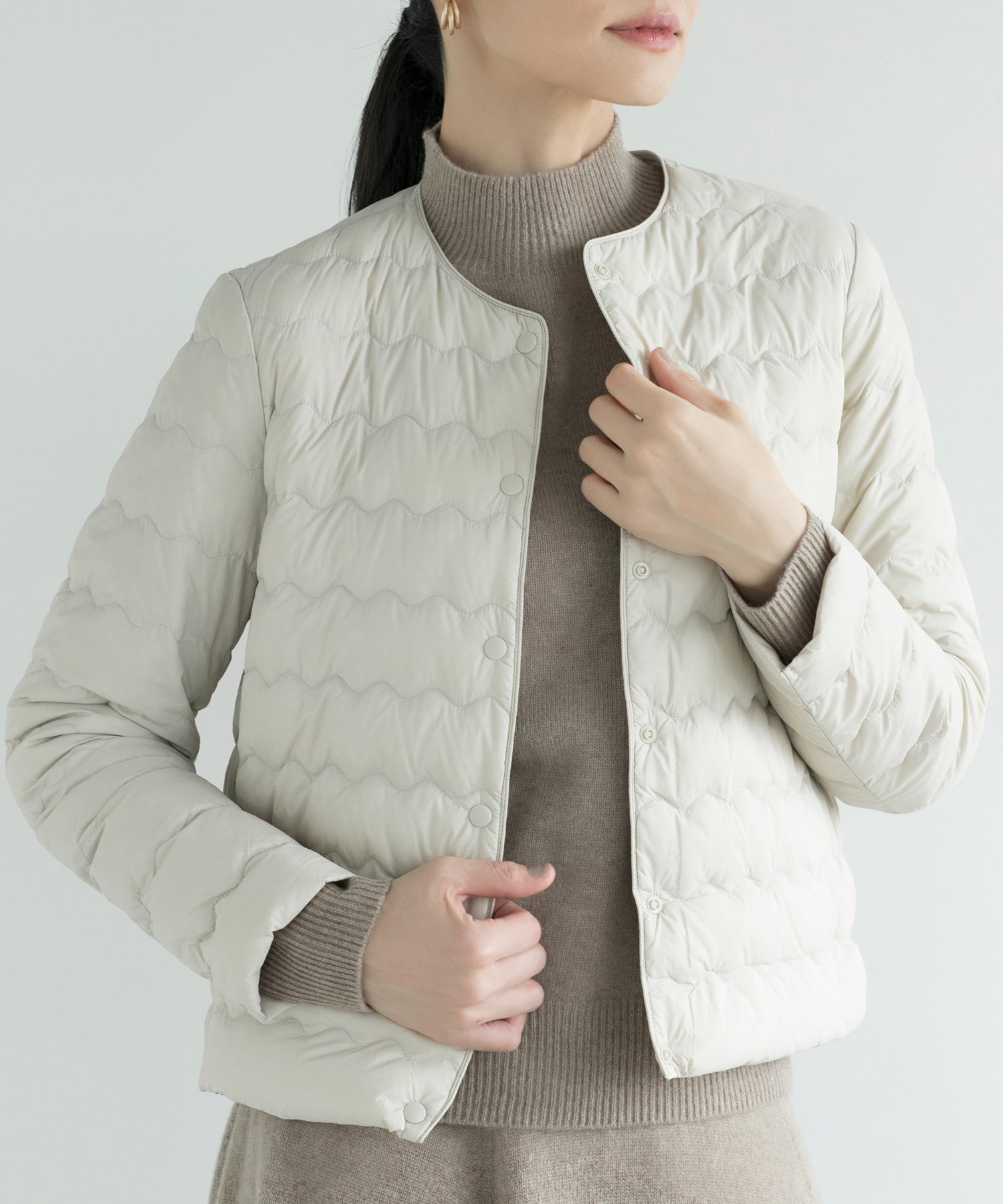 【DECADE】ラウンドネックダウンジャケット