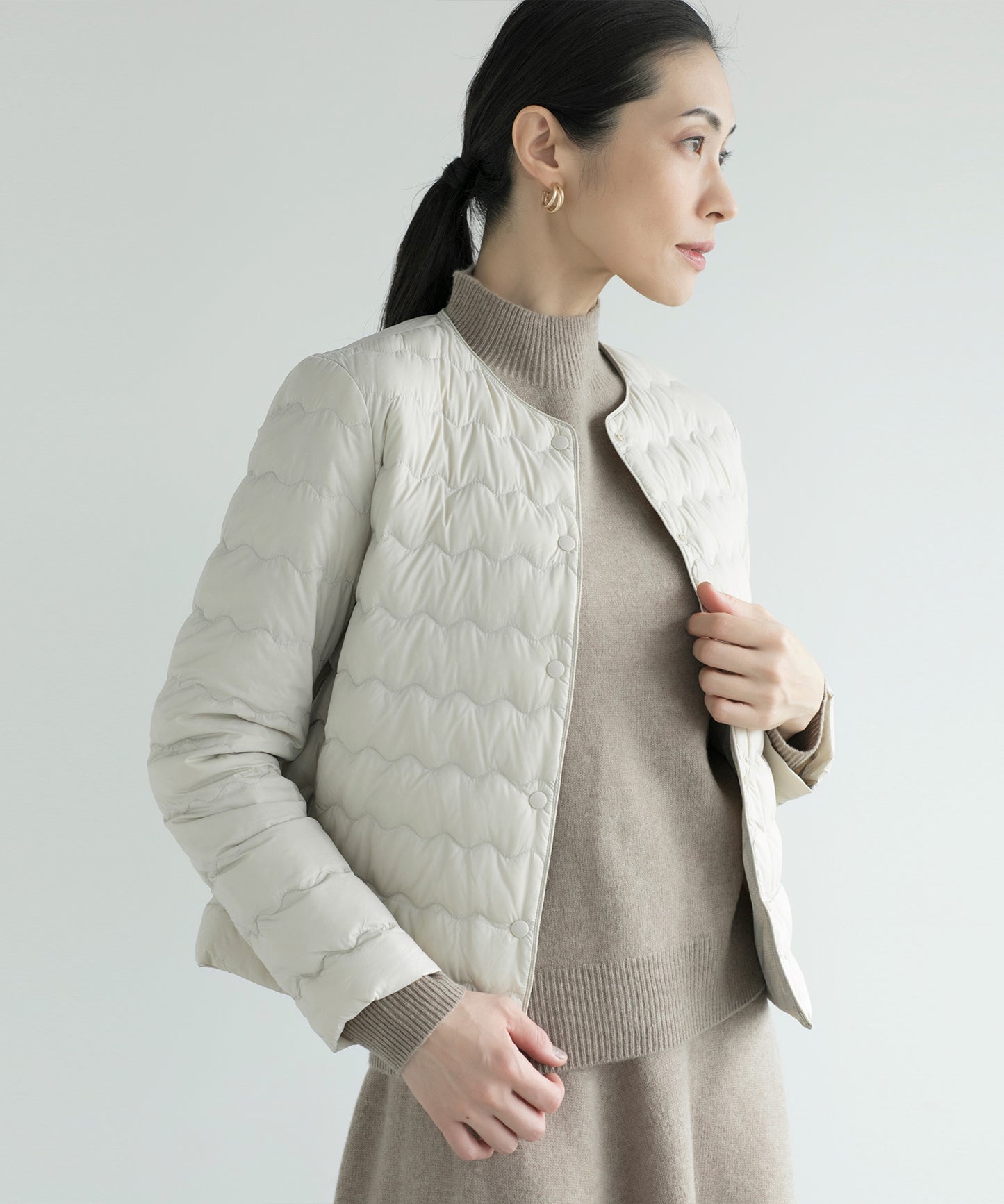 【DECADE】ラウンドネックダウンジャケット