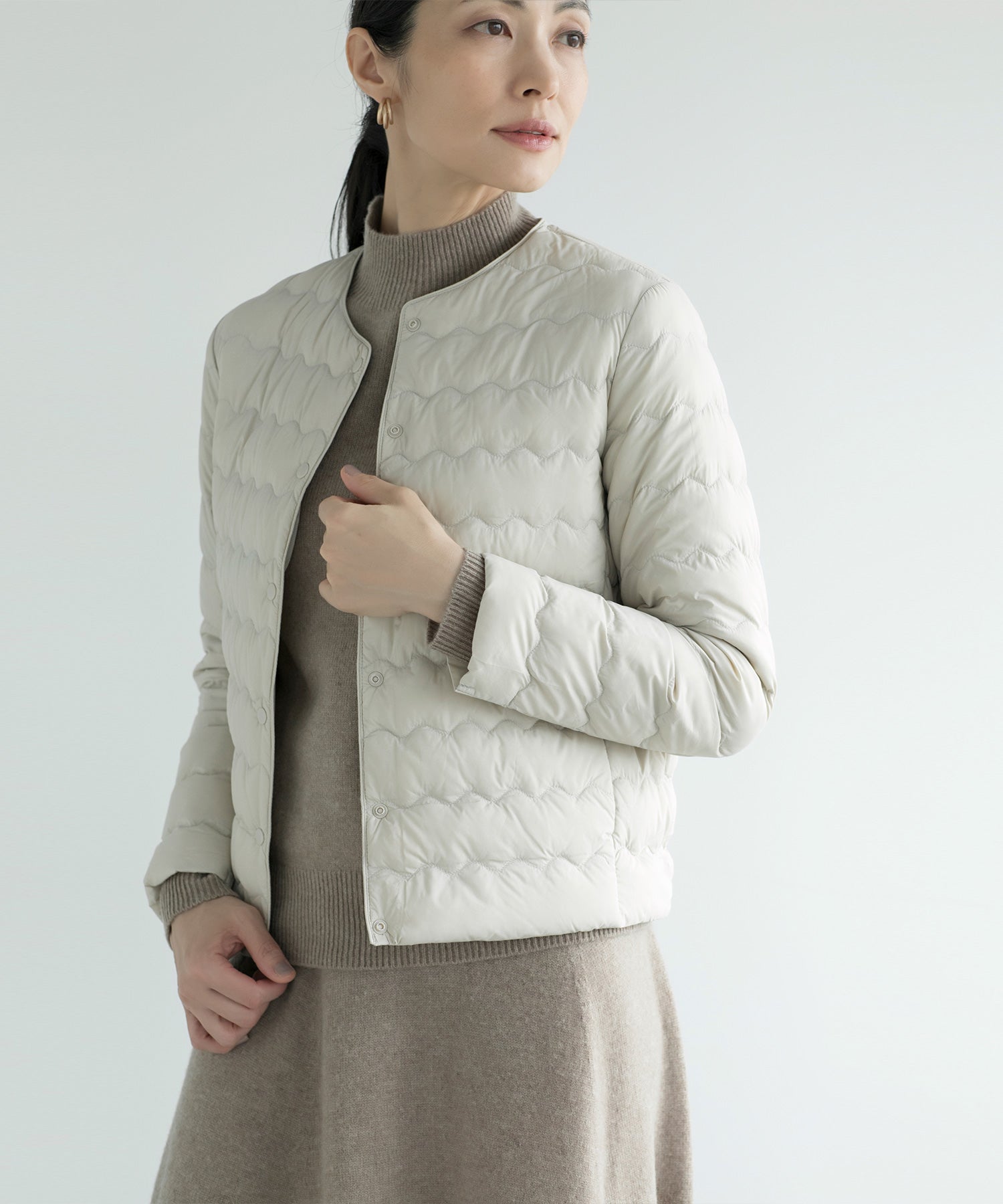 【DECADE】ラウンドネックダウンジャケット