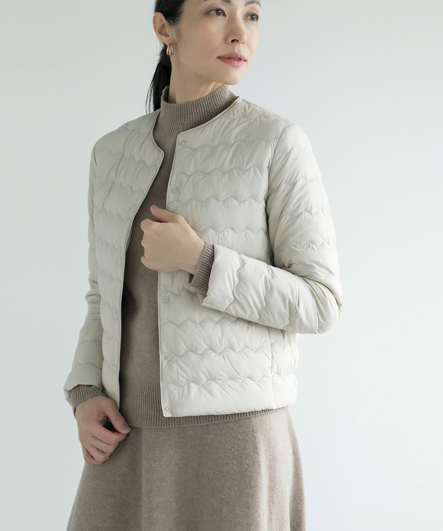 【DECADE】ラウンドネックダウンジャケット