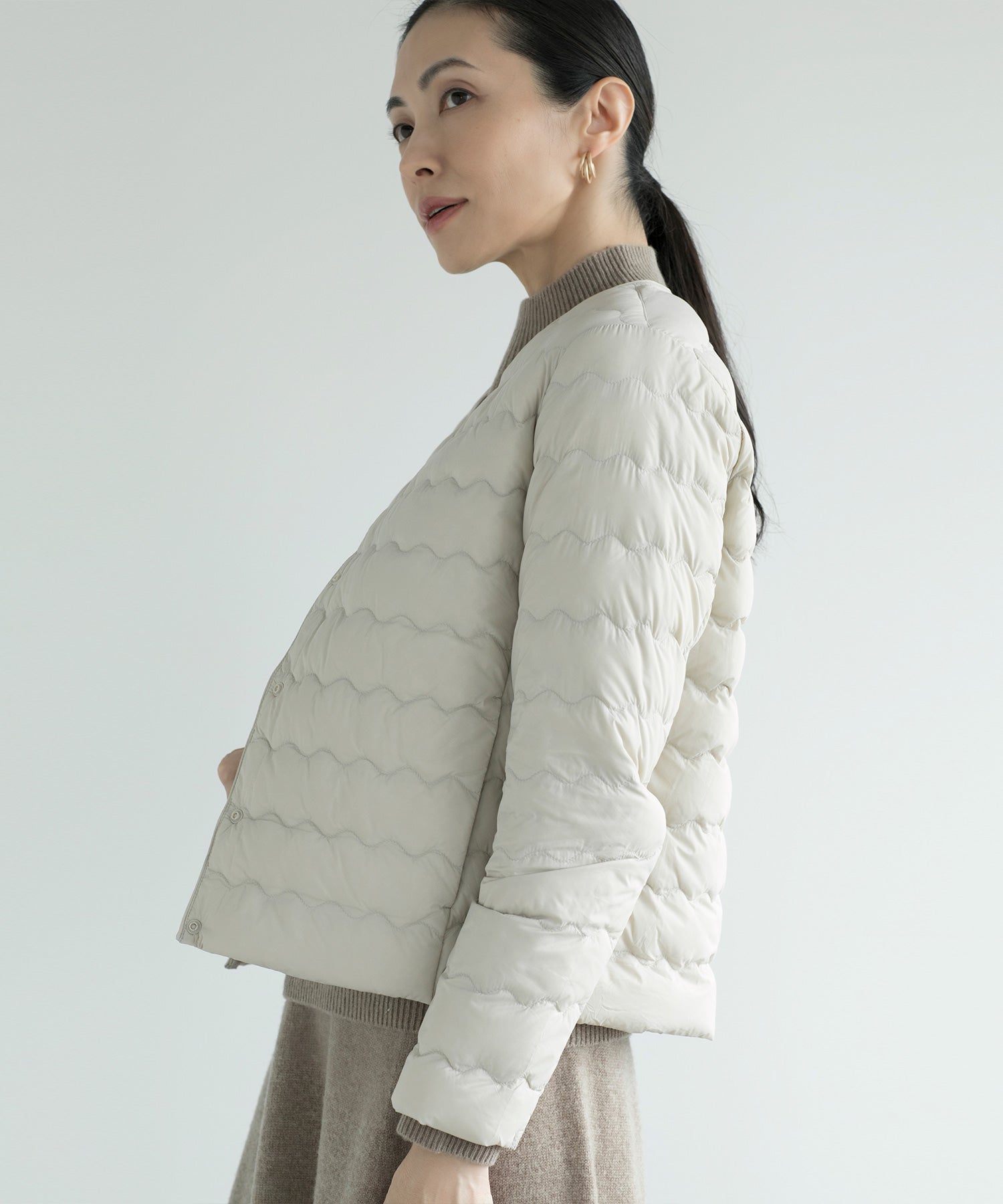 【DECADE】ラウンドネックダウンジャケット