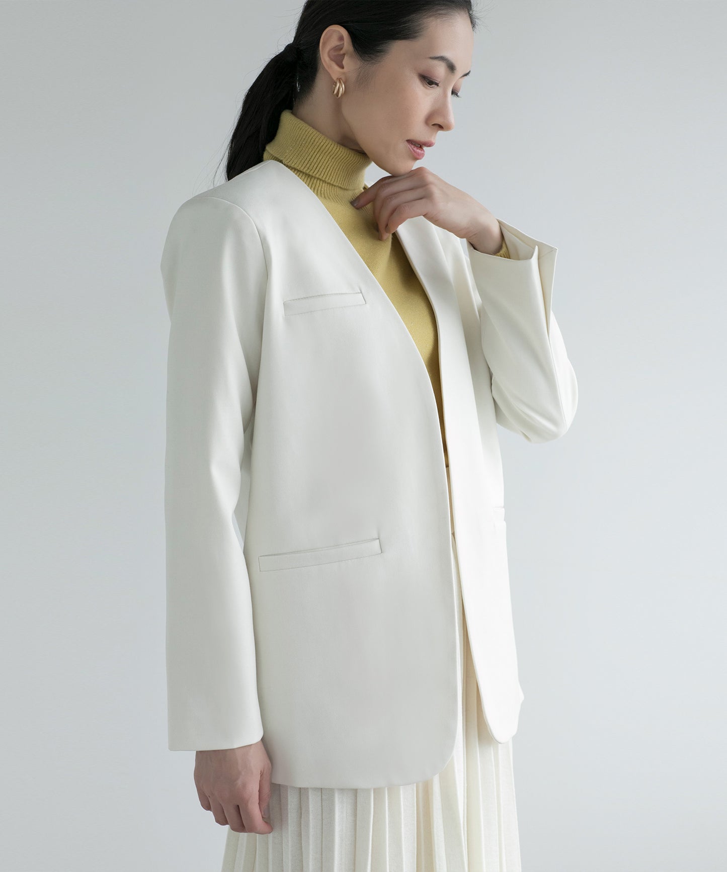 【DECADE CLASSIC】ノーカラー ジャケット