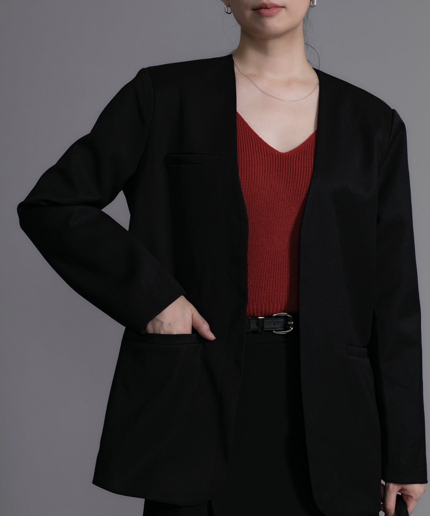 【DECADE CLASSIC】ノーカラー ジャケット