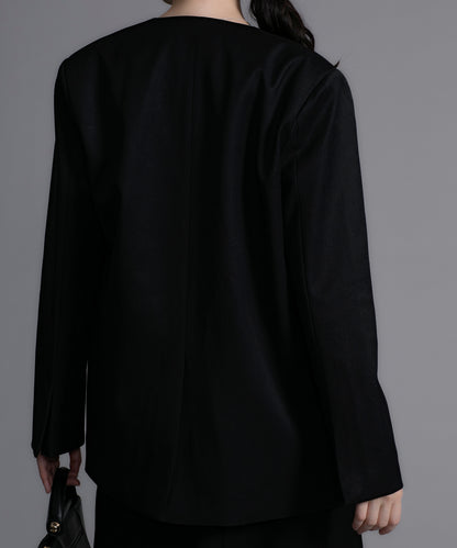 【DECADE CLASSIC】ノーカラー ジャケット