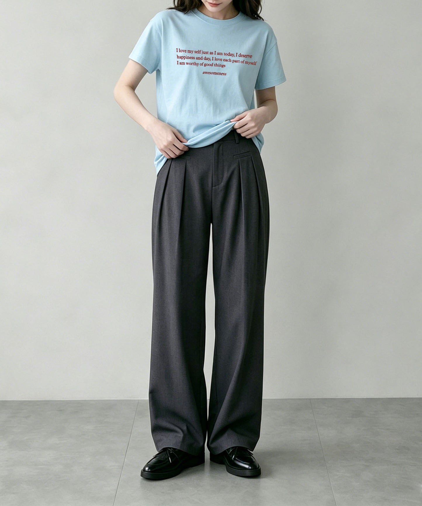 aimoha/ミニメッセージロゴTシャツ