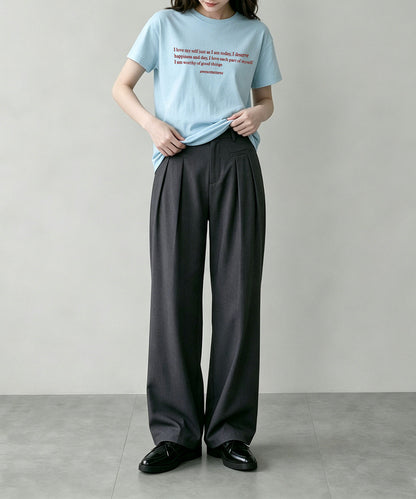 aimoha/ミニメッセージロゴTシャツ