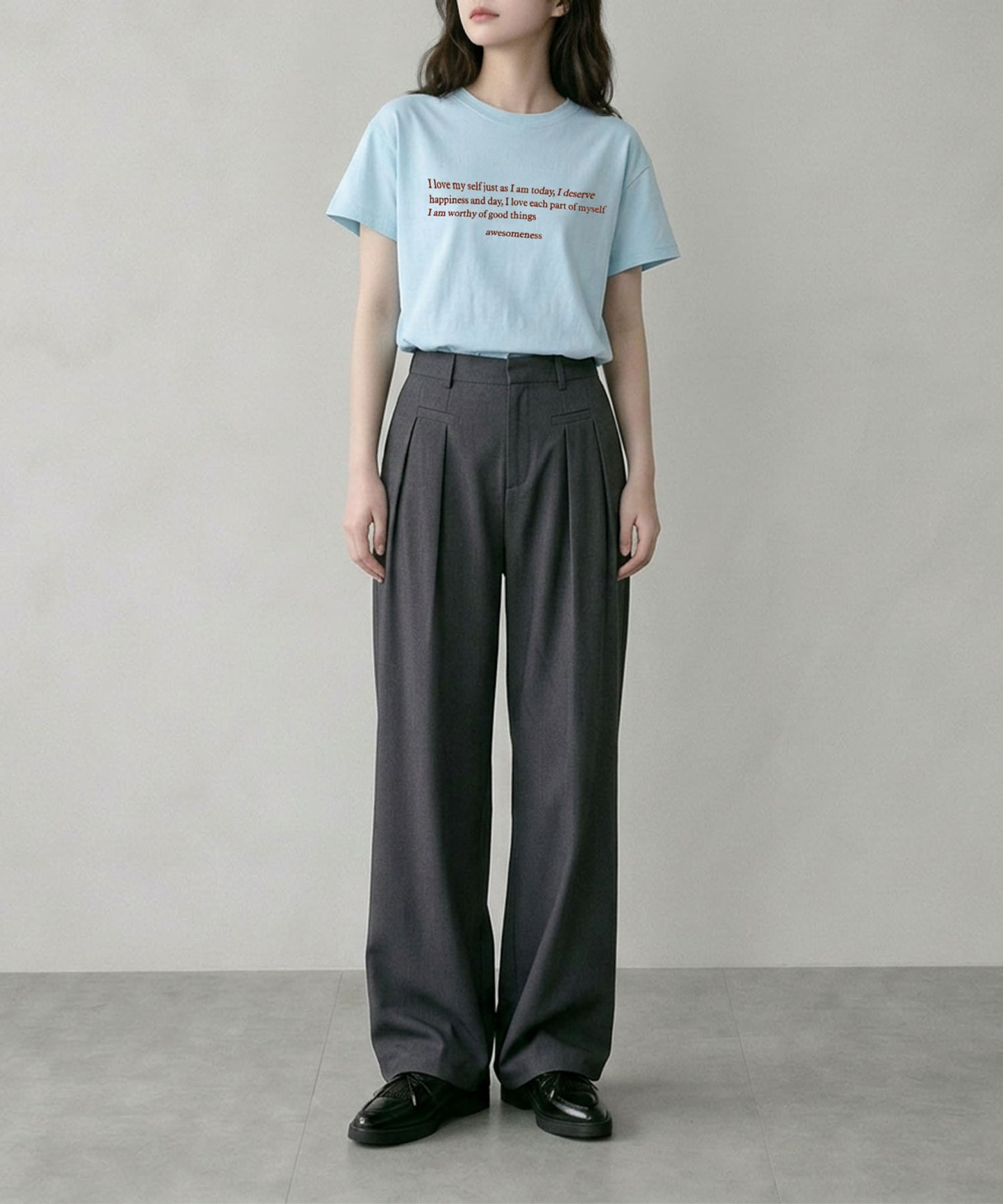 aimoha/ミニメッセージロゴTシャツ