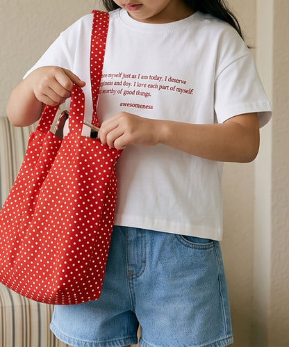 【aimoha-KIDS-】ロゴプリントコットンTシャツ (SS)