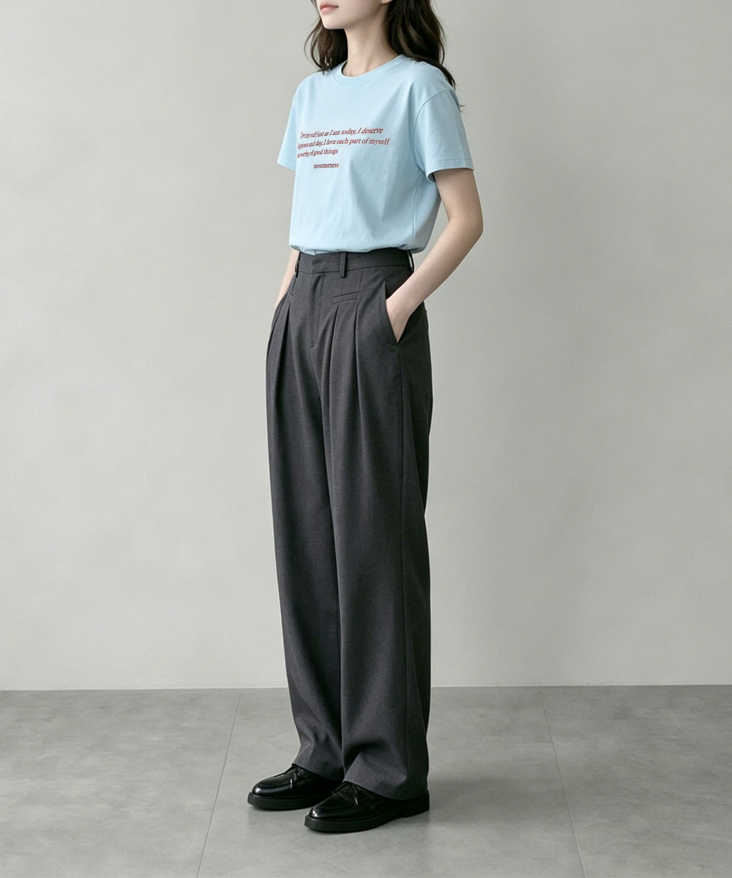 aimoha/ミニメッセージロゴTシャツ