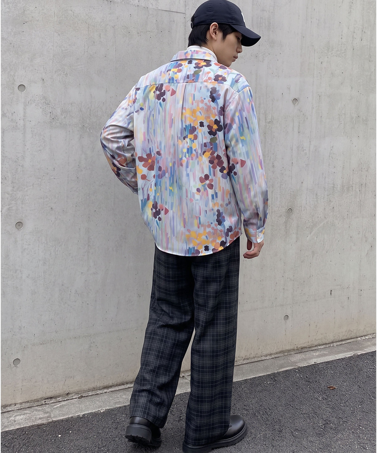 HOOK -original- Vintage-Style All-Over Print Long-Sleeve Polyester Shirt